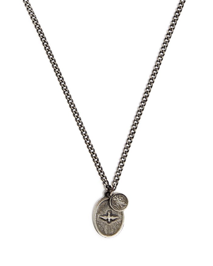 Shop Miansai Dove Oxidized Sterling Silver Pendant Necklace, 12