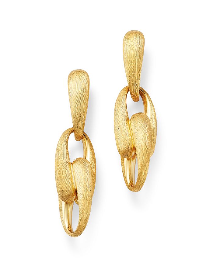 MARCO BICEGO 18K YELLOW GOLD LUCIA LINK DROP EARRINGS,OB1648-Y