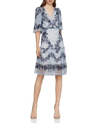 BCBGMAXAZRIA Floral Embroidered Lace Dress | Bloomingdale's