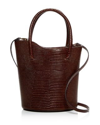 Little Liffner - Tulip Lizard-Embossed Leather Mini Bucket Bag