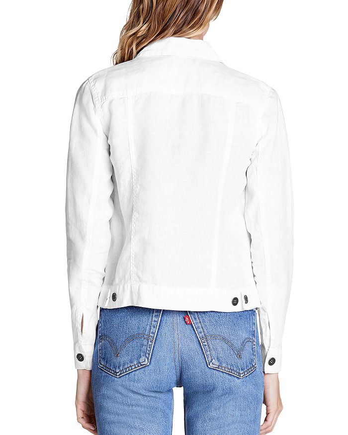 Michael Stars Linen Denim Jacket In White