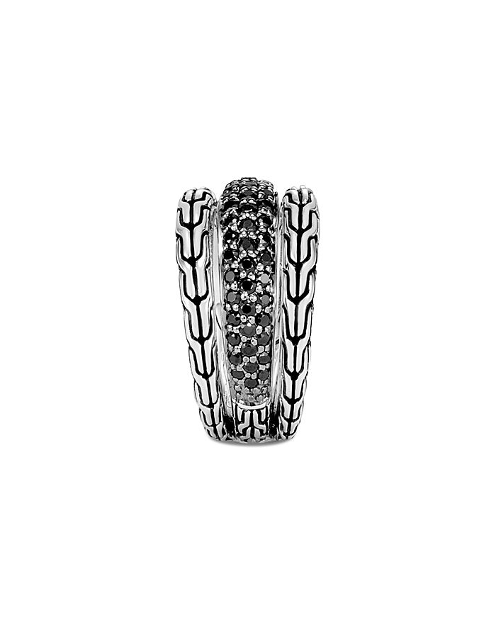 Shop John Hardy Sterling Silver Classic Chain Black Sapphire & Black Spinel Ring In Black/silver
