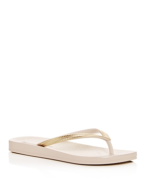 Ipanema Women's Ana Metallic Iii Flip-flops In Brown/beige