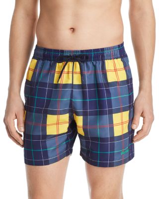 tartan swim shorts