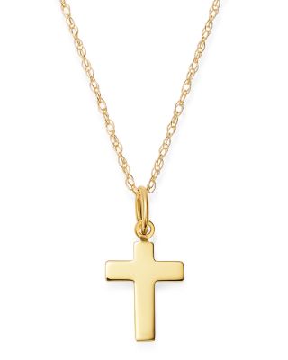 14 karat gold mens cross necklace