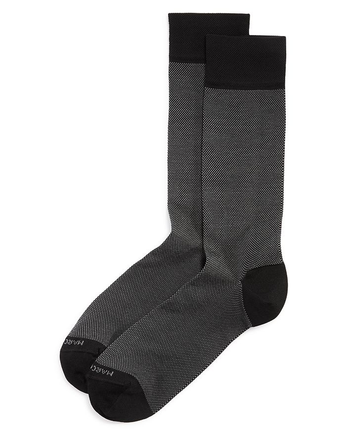 Shop Marcoliani Lisle Birdseye Socks In Black