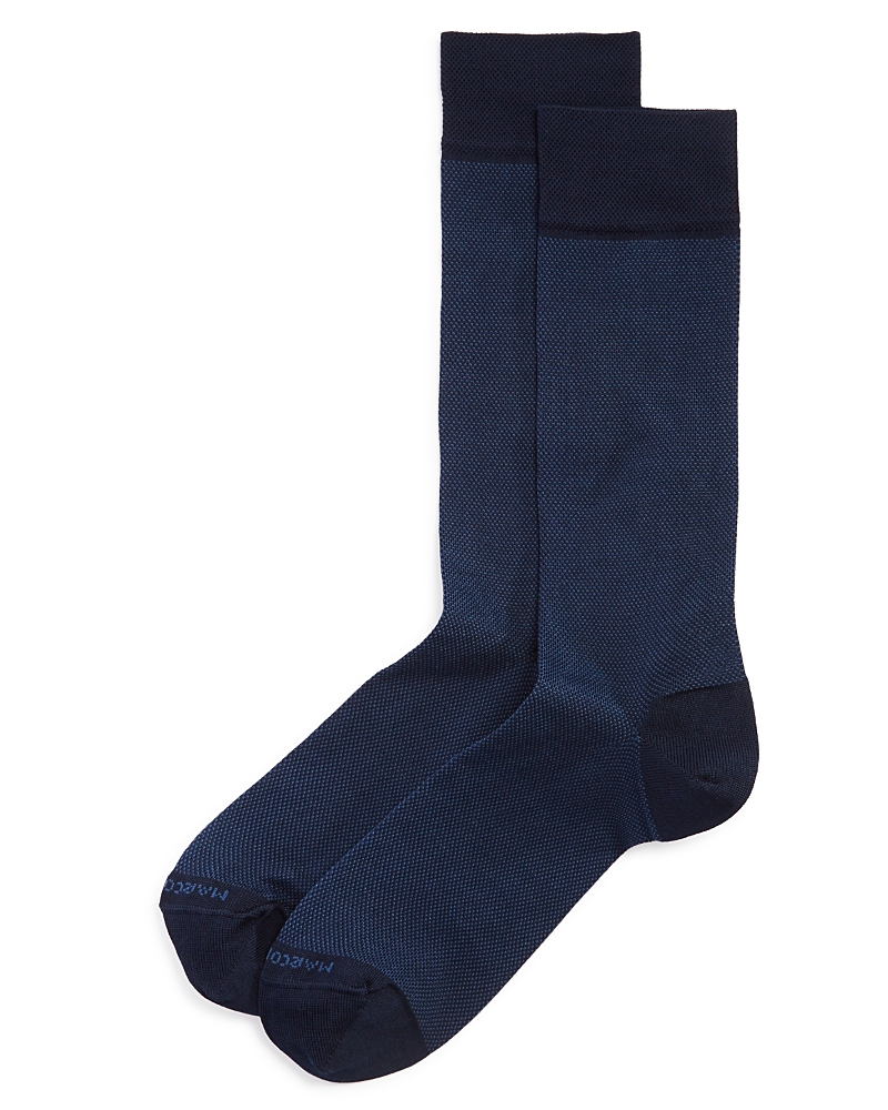 Marcoliani Lisle Birdseye Socks In Navy