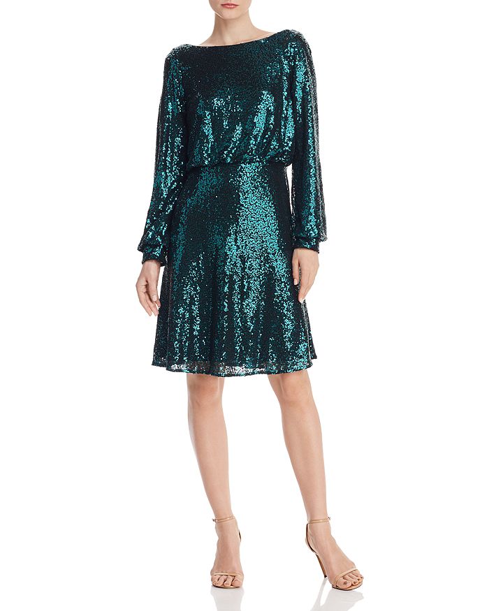 sachin and babi light blue dress Tadashi Shoji | Molloy Pleated Drape Cocktail Dress