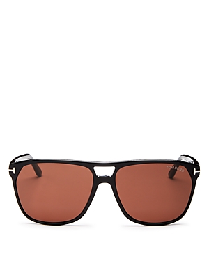 Tom Ford Men's Shelton Brow Bar Square Sunglasses, 59mm