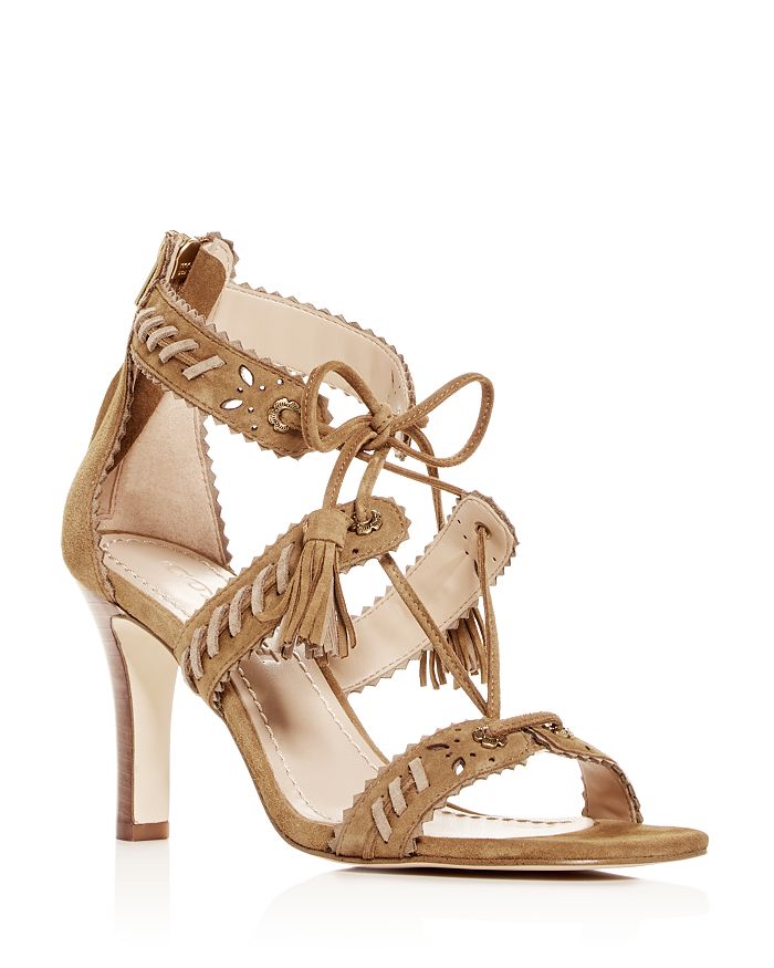 COACH Women s Bella Ankle Tie High Heel Sandals Bloomingdale s