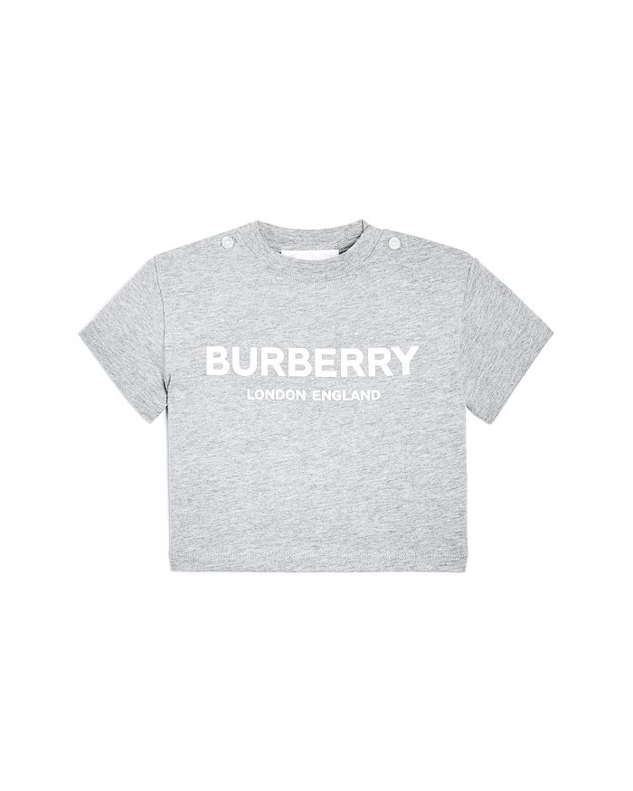 Burberry Unisex Mini Robbie Logo Tee - Baby In Gray Melange