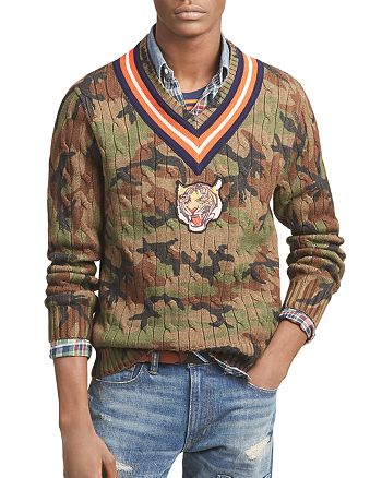 Polo Ralph Lauren Yale Camouflage Print Cricket Sweater | Bloomingdale's