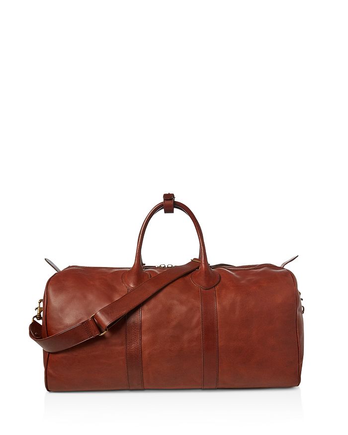 Polo Ralph Lauren Proprietor Leather Duffel Bag In Brown