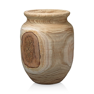 Shop Jamie Young Topanga Wooden Vase In Natural