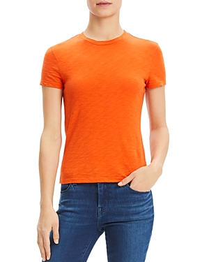 Theory Tiny Tee 2 Nebulous Organic Cotton Top In Fire Opal