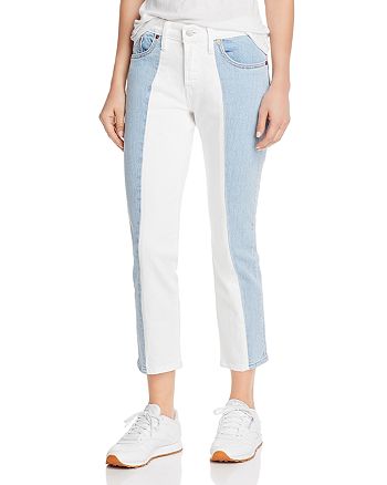 Levi's 501 Spliced Crop Tapered Jeans in Sliced and Diced | Bloomingdale's
