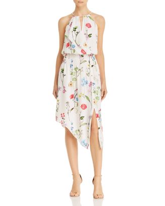 Parker Herley Asymmetric Floral-Print Silk Dress | Bloomingdale's