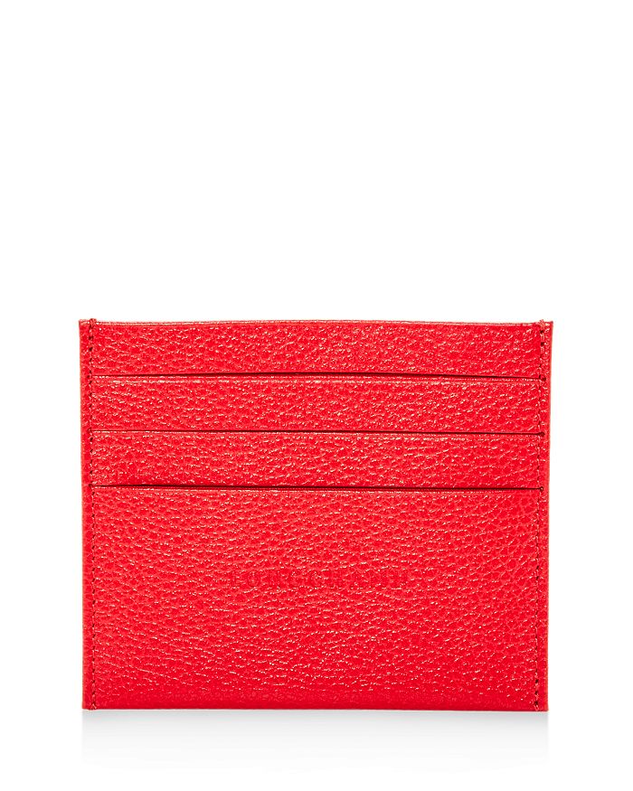 Longchamp Veau Foulonne Leather Card Case | Bloomingdale's