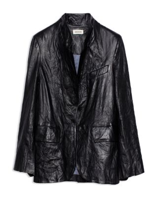 Verys Crinkled Leather Jacket Brand Name