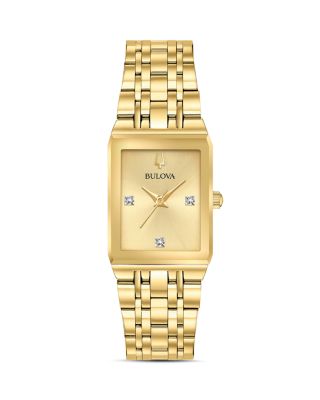 Bulova - Futuro Quadra Gold-Tone Link Bracelet Watch, 20mm x 32mm