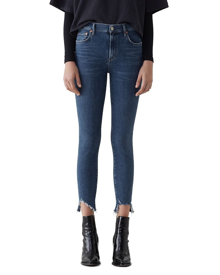 AGOLDE SOPHIE HIGH RISE CROP SKINNY JEANS IN DISCRETION,A018B-1045