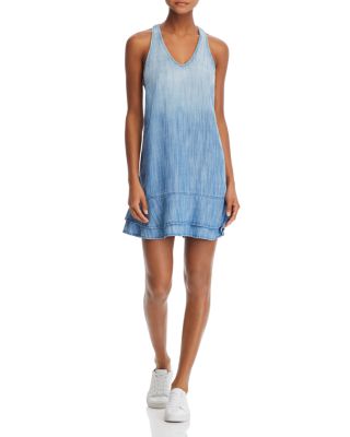 Bella Dahl Chambray Side Stripe Racerback Dress Bloomingdale s