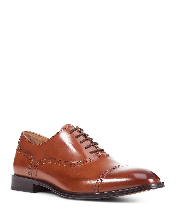 GEOX SAYMORE LEATHER CAP-TOE OXFORDS,MSAYMORE1