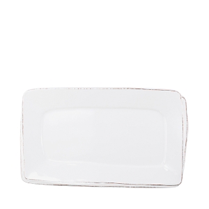Vietri Melamine Lastra White Rectangular Platter