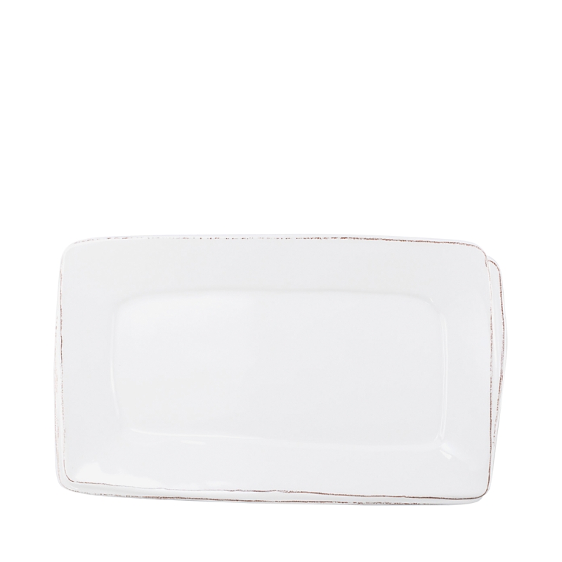 Vietri Melamine Lastra Rectangular Platter In White