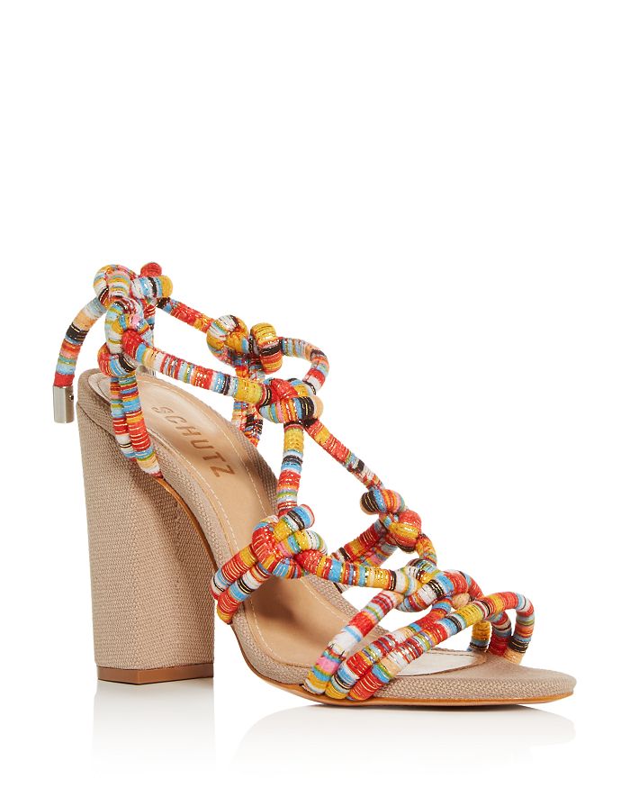 SCHUTZ Women s Floribela High Block Heel Sandals Bloomingdale s
