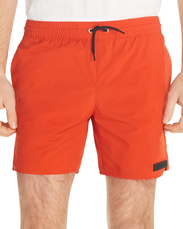 Sandro Sea Drawstring Swim Shorts In Orange