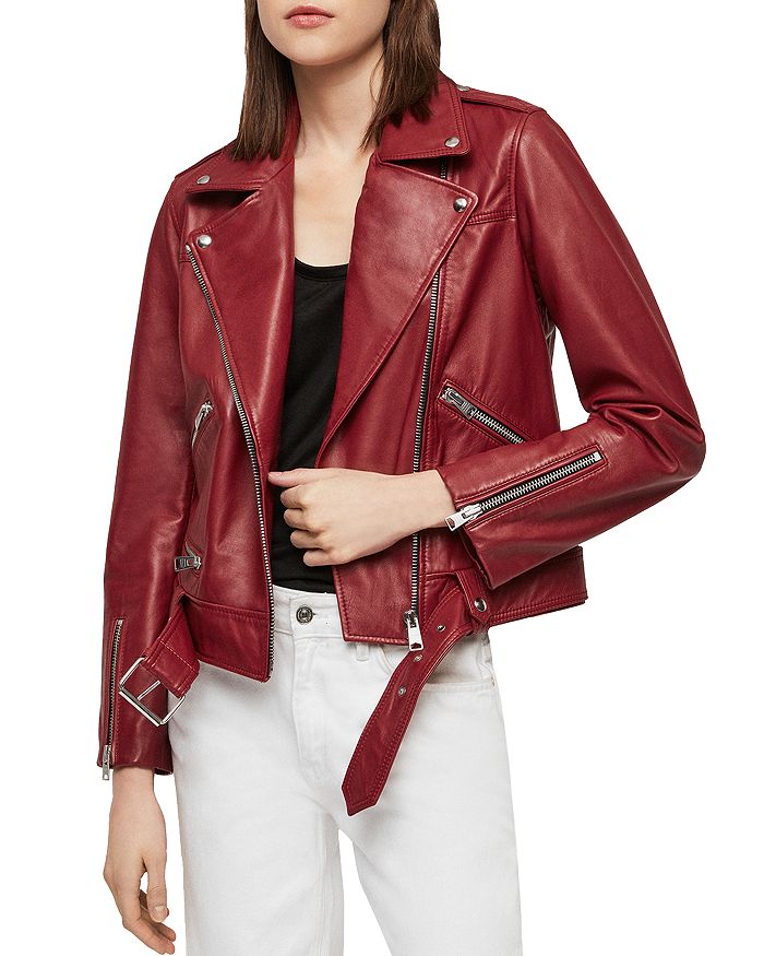 Allsaints estae leather biker best sale jacket