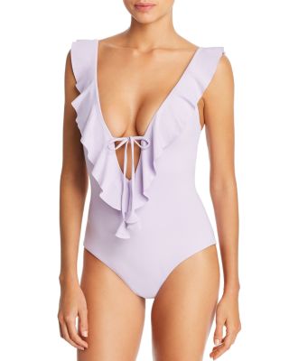 becca ruffle one piece