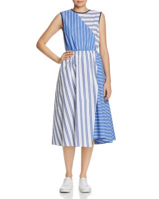 mixed stripe dress
