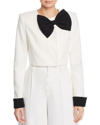 Alice and Olivia Alice Olivia Addison Bow Detail Cropped Jacket Bloomingdale s