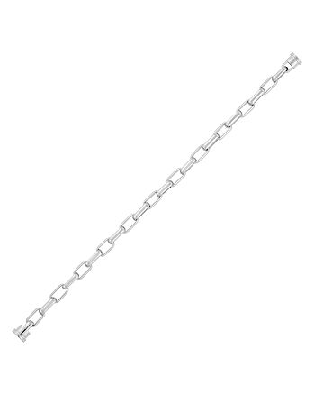 Fred 18K White Gold Force 10 Large Link Bracelet | Bloomingdale's