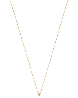 Zoë Chicco 14K Yellow Gold Itty Bitty Skull Charm Necklace, 16 ...