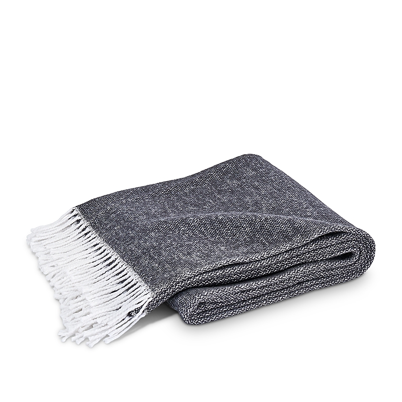 Matouk Pezzo Throw Blanket In Black
