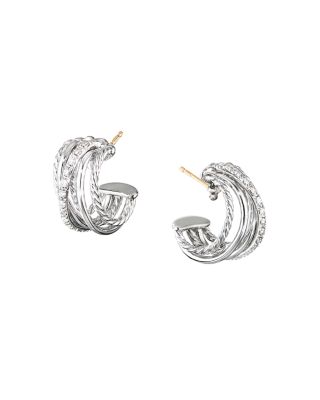 david yurman x earrings with diamonds