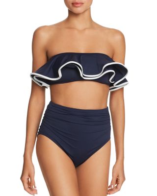 ruffle bandeau swim top