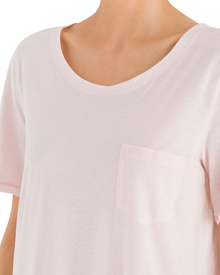 Shop Hanro Deluxe Cotton Sleepshirt In Crystal Pink