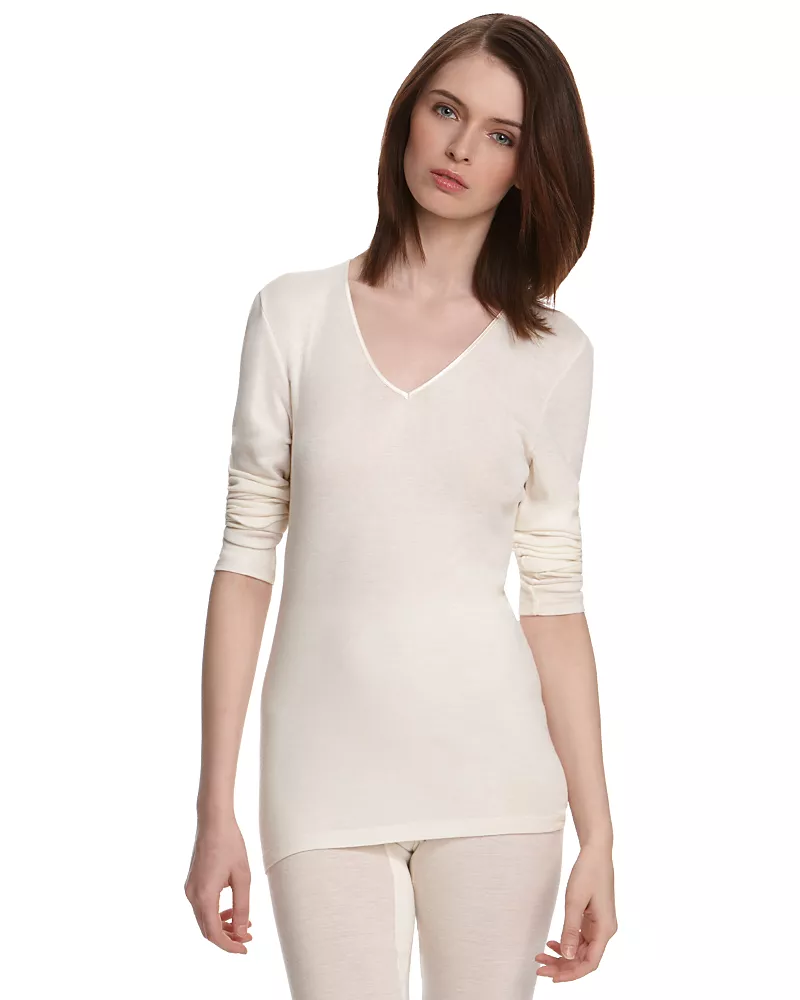 Hanro Woolen Silk Basic Long Sleeve Shirt