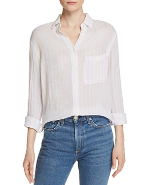 Rails Ellis Sheer Striped Shirt In Aurora Stripe