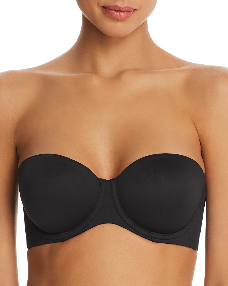 Calvin Klein Lightly Lined Constant Strapless Bra Qf5528 In Black