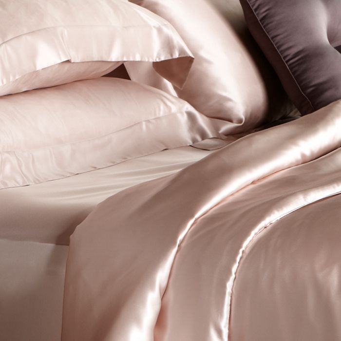 Shop Gingerlily Silk Solid Pillowcase, Standard In Vintage Pink