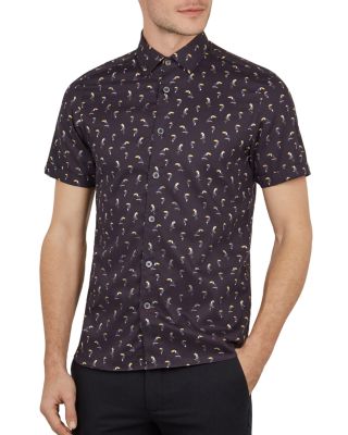 Ted Baker - Phmingo Bird Print Slim Fit Shirt