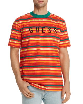 guess orange striped shirt