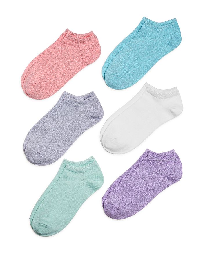 Shop Hue Super Soft Liner Socks, Set Of 6 In Sweet Lilac