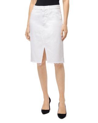 J Brand - Trystan Denim Pencil Skirt in White