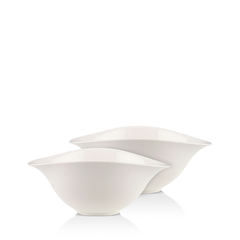 Villeroy & Boch Vapiano Set Of 2 Salad Bowls In White
